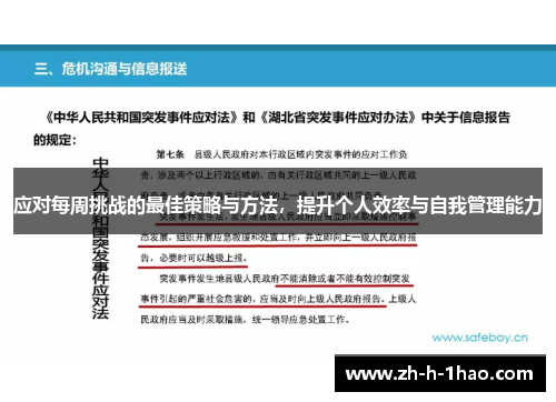 应对每周挑战的最佳策略与方法,提升个人效率与自我管理能力 应对每周挑战的最佳策略与方法,提升个人效率与自我管理能力